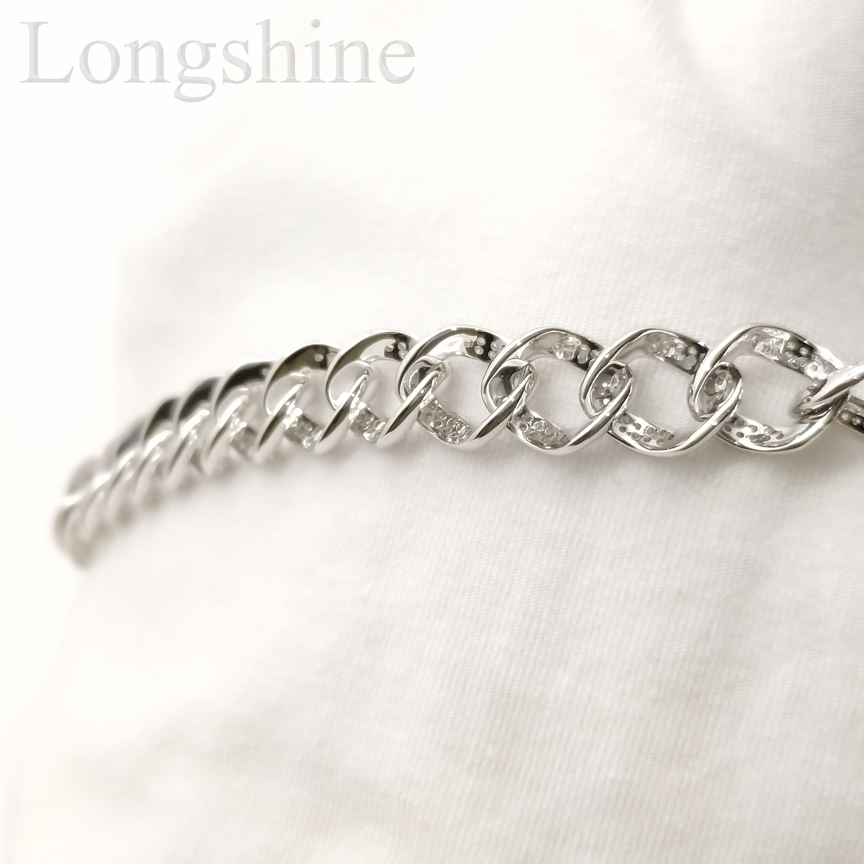 Custom Hip Hop Jewelry Iced Out Cuban Chain Bracelets for Women Natural Diamond 18K Gold Bracelet