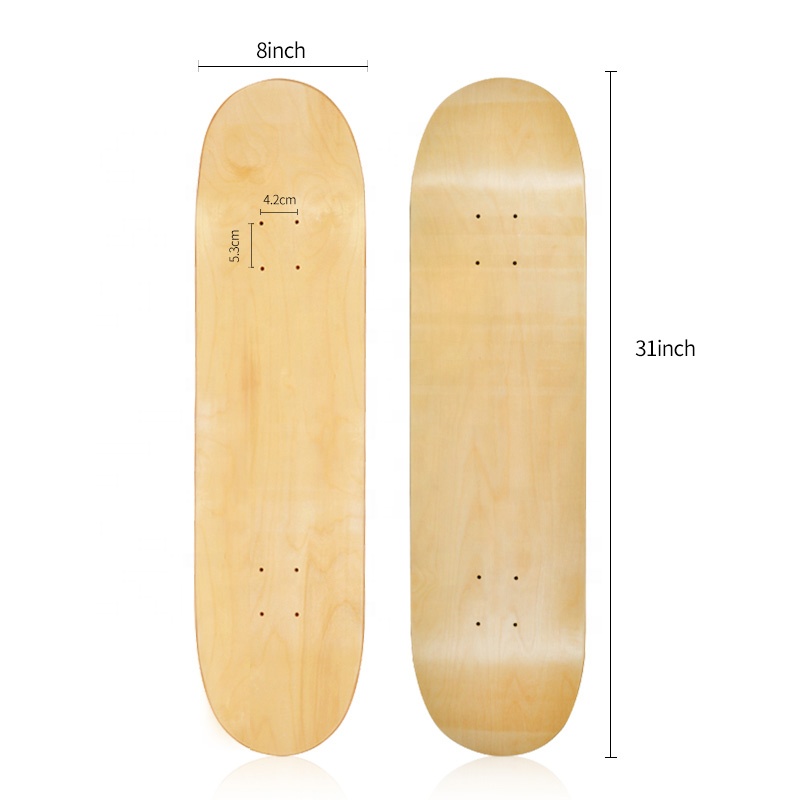 Custom skateboard 7 layers Deep concave wood skate