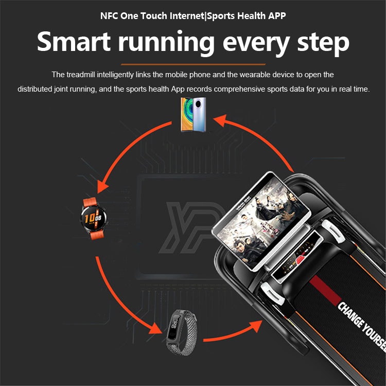 Fitness Home Sports Running Machine Electric Health-Mate Touch Screen Treadmill Running Machine
