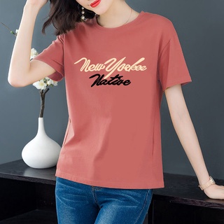 Pure cotton short-sleeved t-shirt women's 2020 new summer lo