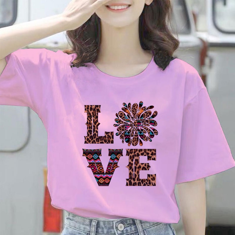 Women's T-Shirt Love Oversize Jumbo Short Sleeve