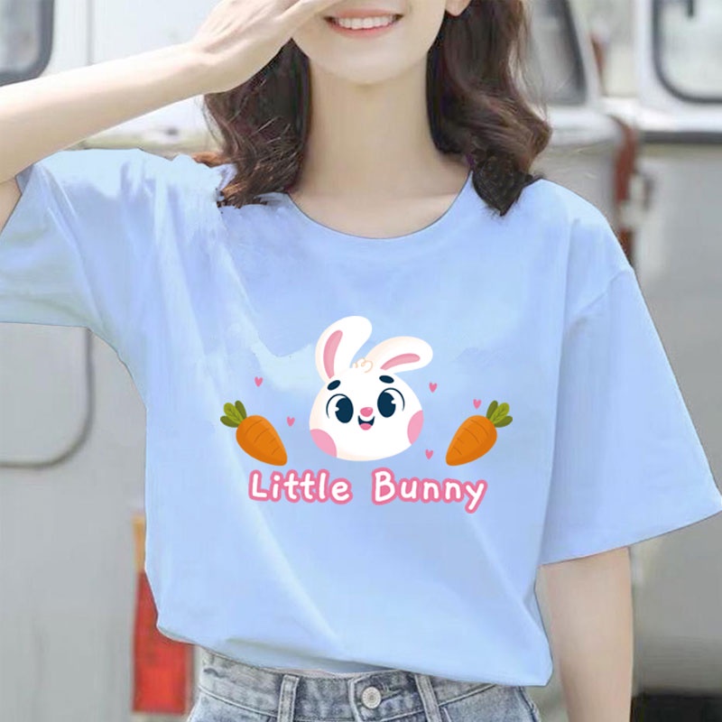 Little Bunny T-Shirt For Women Jumbo Oversize Short Sleeve