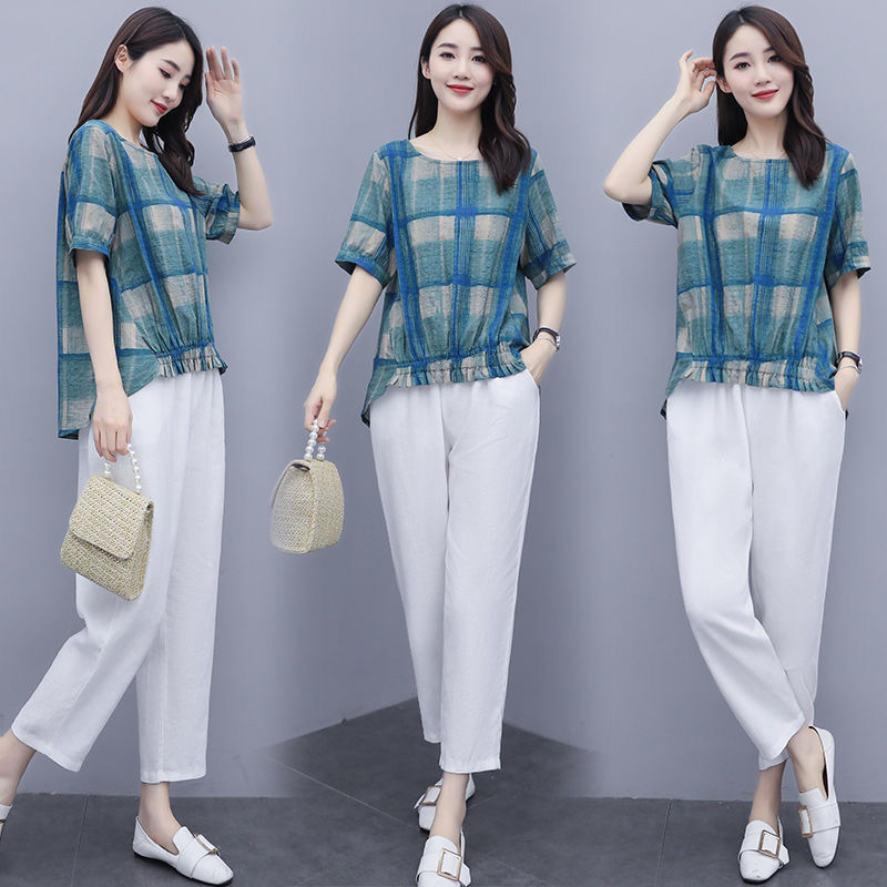 Women's Plus Size Fashion Casual Round Neck Short Sleeve Blouse