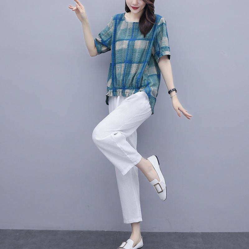 Women's Plus Size Fashion Casual Round Neck Short Sleeve Blouse