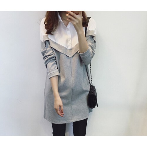 Woman Blouse Loose Long Sleeved oversize Shirt Korean Casual Top Fashion Dresses