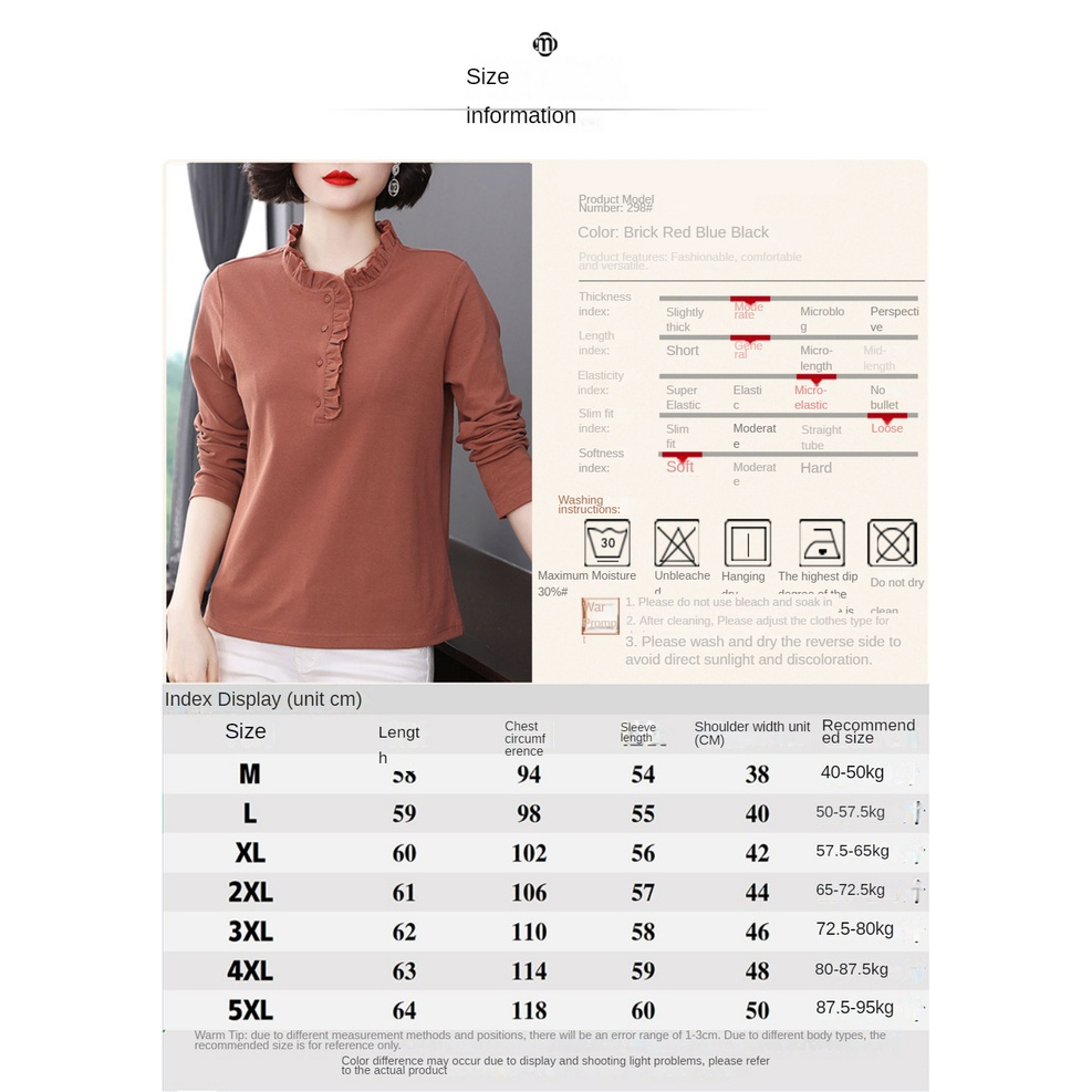 Korean Fashion Women Blouse Long-sleeved Shirt Autumn Spring Loose Temperament Thin Blouses Tops Plu