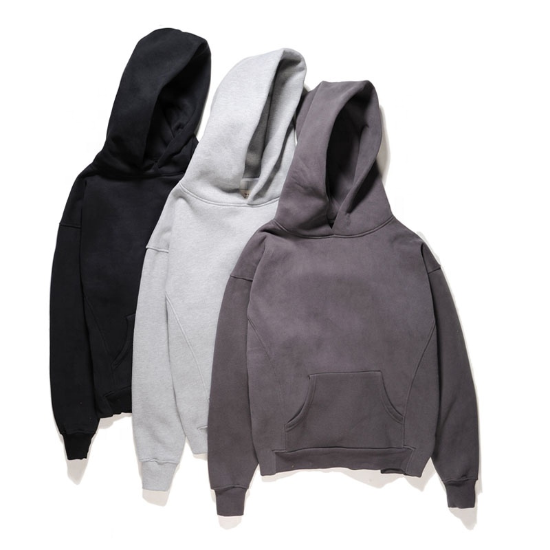 custom satin lined hoodie unisex blank 100% cotton